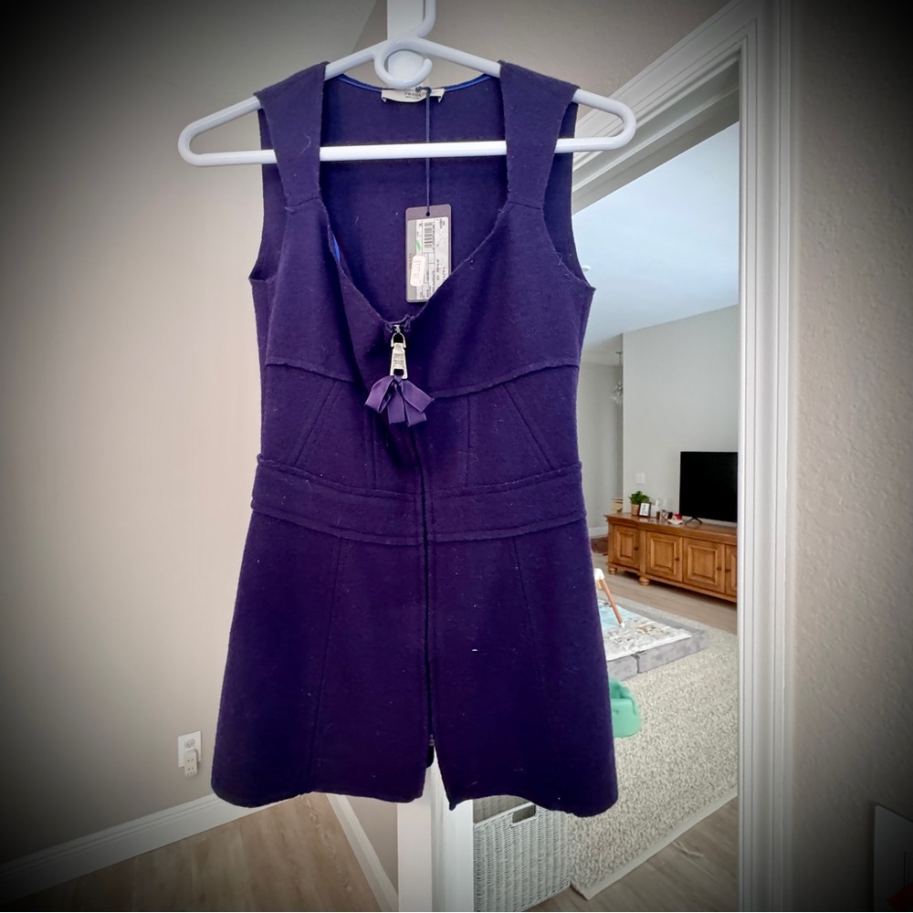 NWT!  Prada zip up vest!  Rich dark purple!  Beautiful and never worn!:)